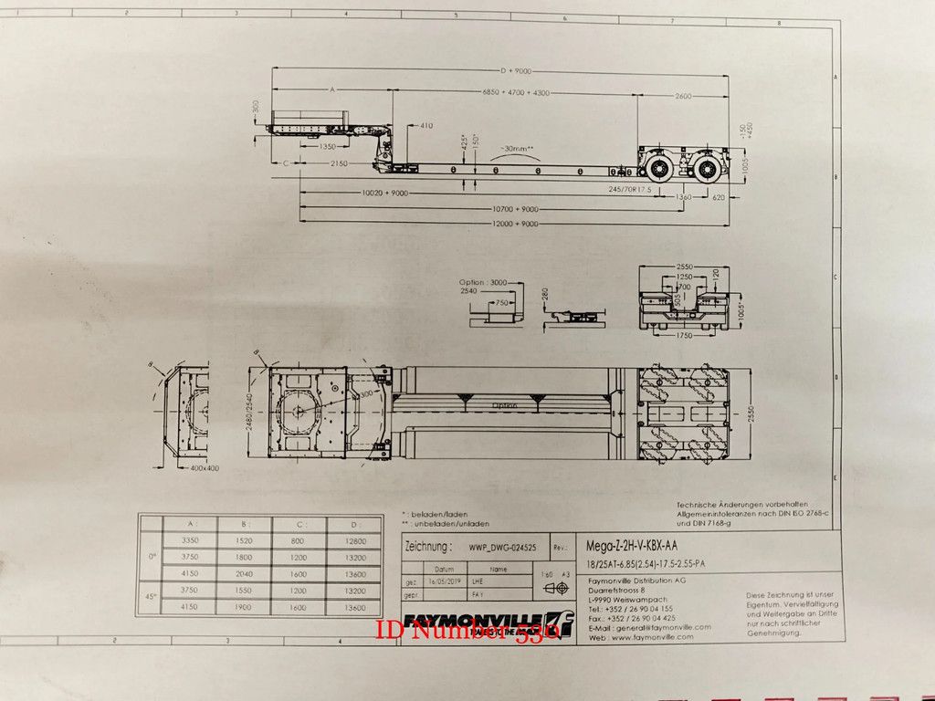Faymonville F-S42-2GXX Pendel-X 2 x Extandable 4 meter Extensions!