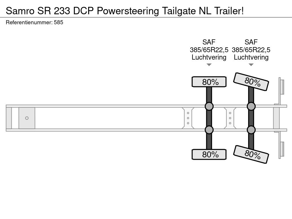 Samro SR 233 DCP Powersteering Tailgate NL Trailer!